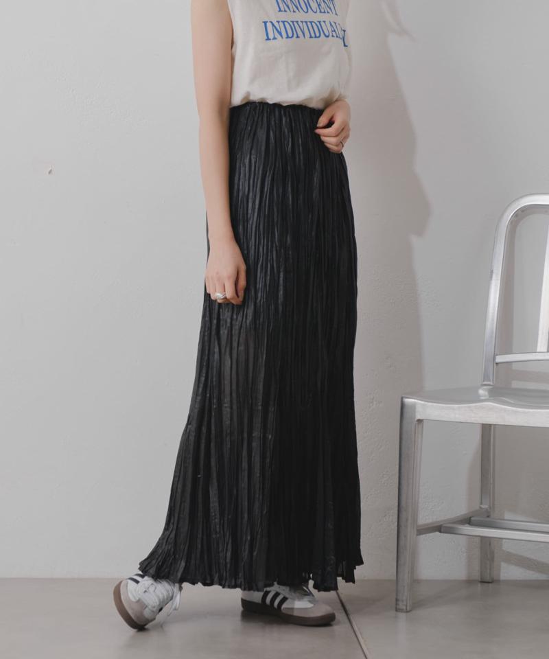 【Kastane】シアーシャイニープリーツスカート