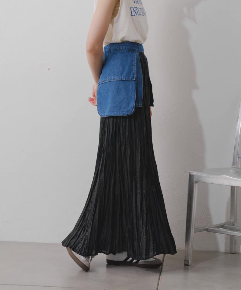 【Kastane】シアーシャイニープリーツスカート