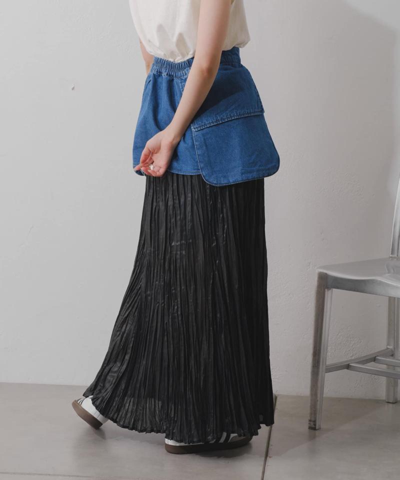 【Kastane】シアーシャイニープリーツスカート