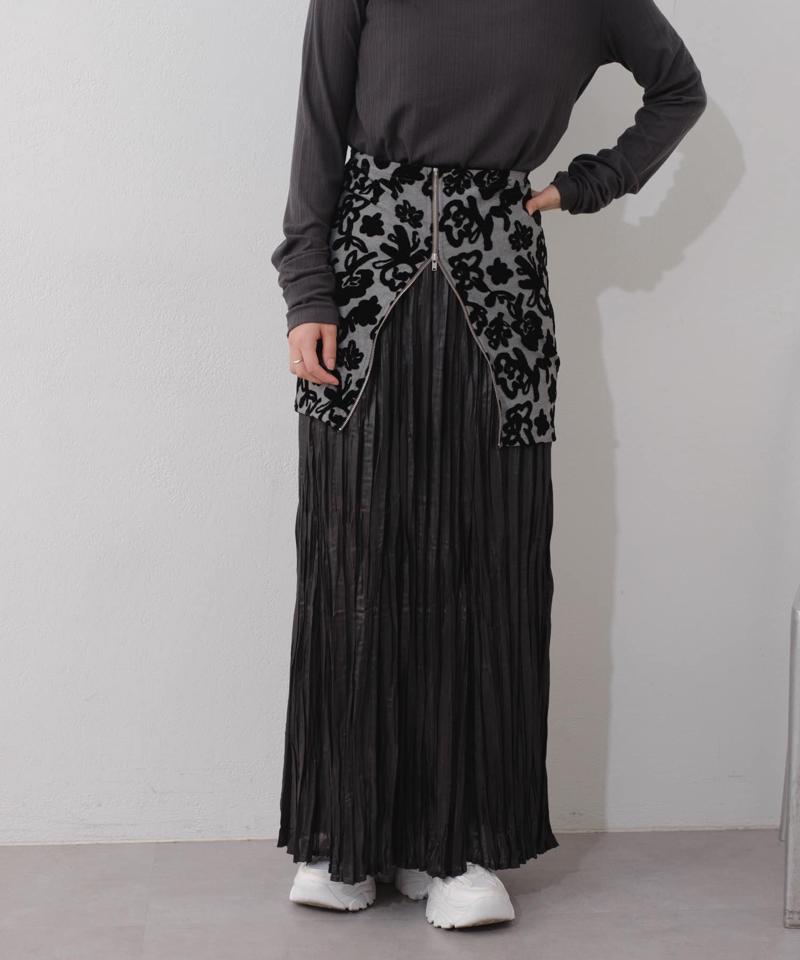 【Kastane】シアーシャイニープリーツスカート