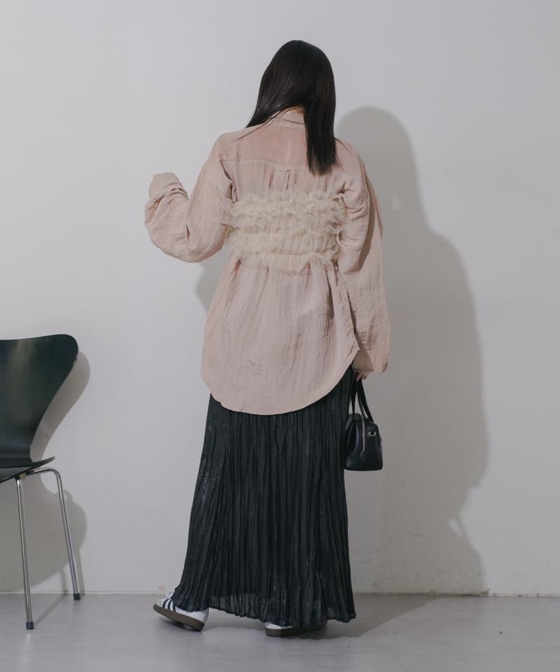 【Kastane】シアーシャイニープリーツスカート