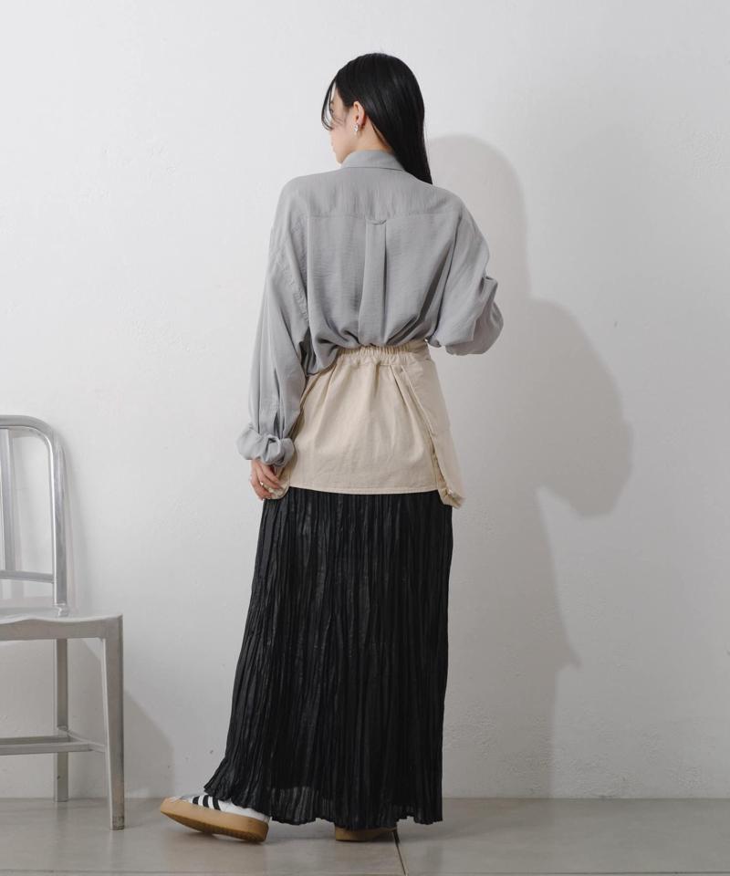 【Kastane】シアーシャイニープリーツスカート