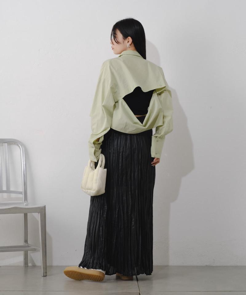 【Kastane】シアーシャイニープリーツスカート
