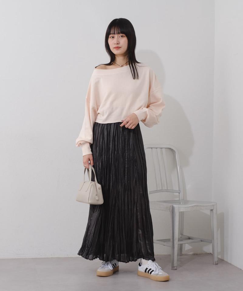 【Kastane】シアーシャイニープリーツスカート