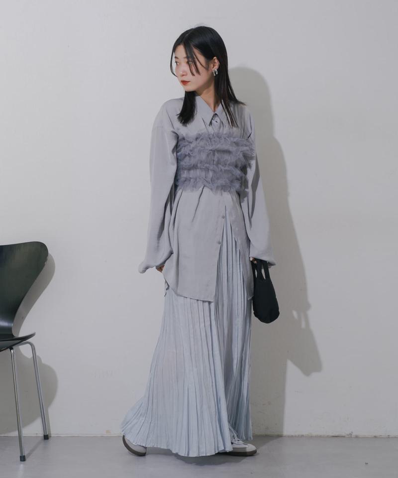 【Kastane】シアーシャイニープリーツスカート