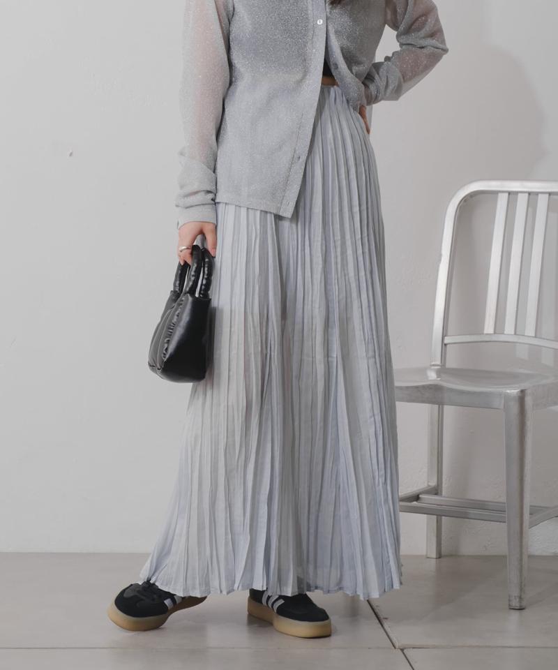 【Kastane】シアーシャイニープリーツスカート