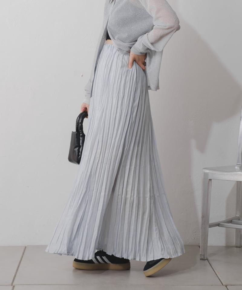 【Kastane】シアーシャイニープリーツスカート