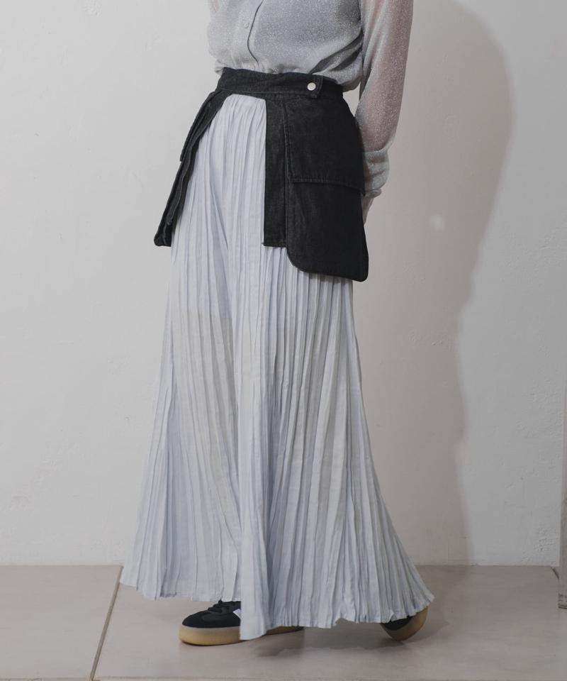 【Kastane】シアーシャイニープリーツスカート