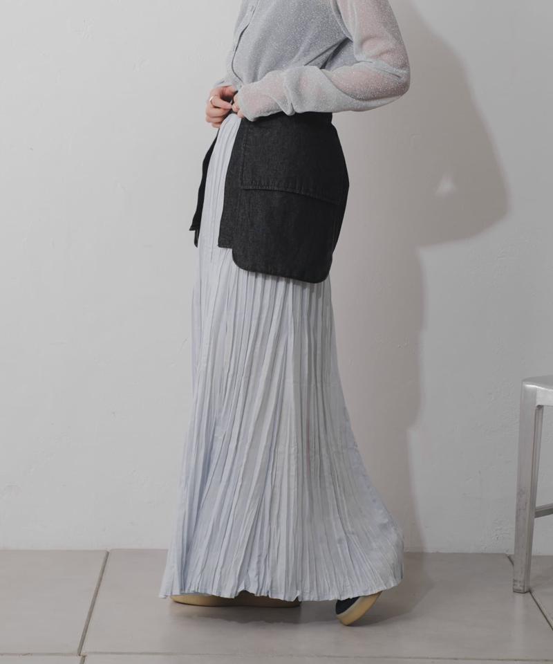 【Kastane】シアーシャイニープリーツスカート