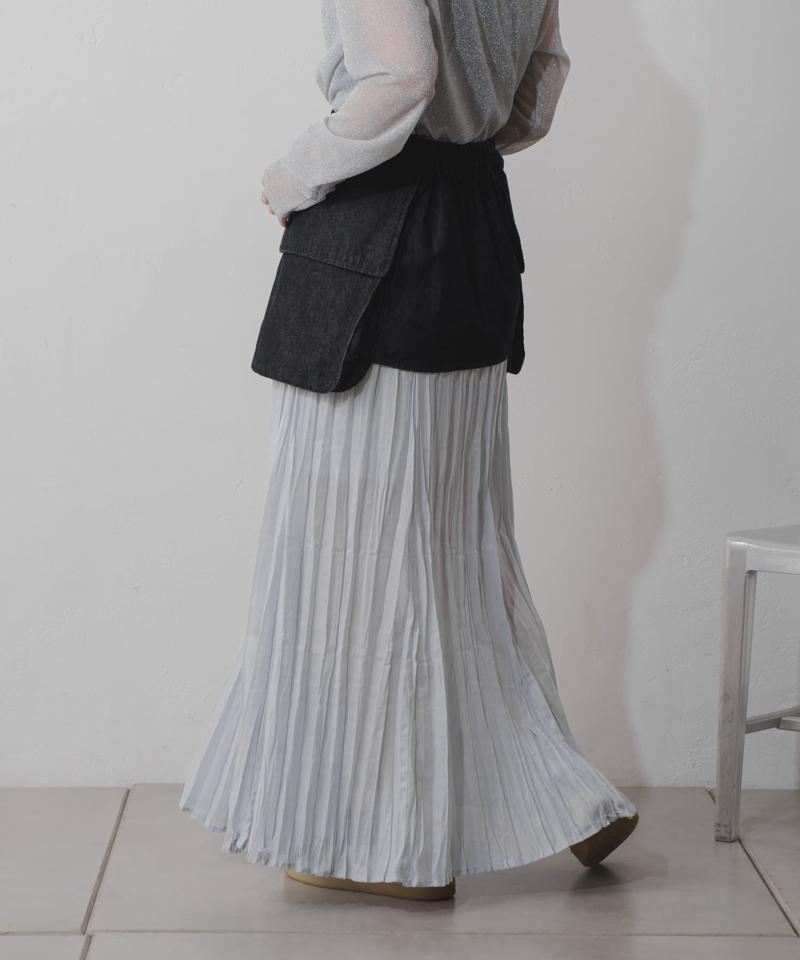 【Kastane】シアーシャイニープリーツスカート