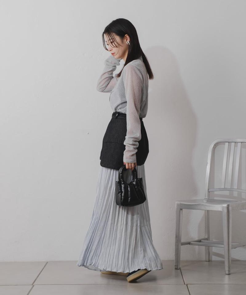 【Kastane】シアーシャイニープリーツスカート