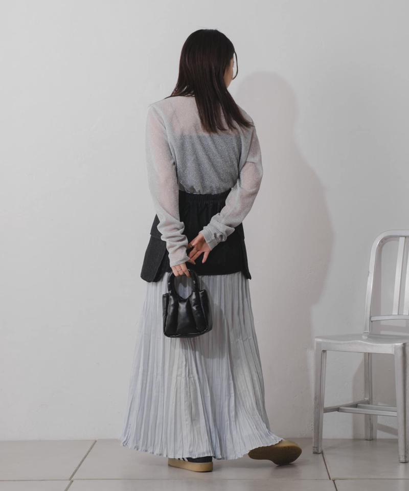 【Kastane】シアーシャイニープリーツスカート