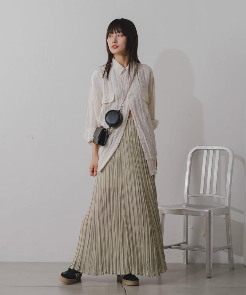 【Kastane】シアーシャイニープリーツスカート