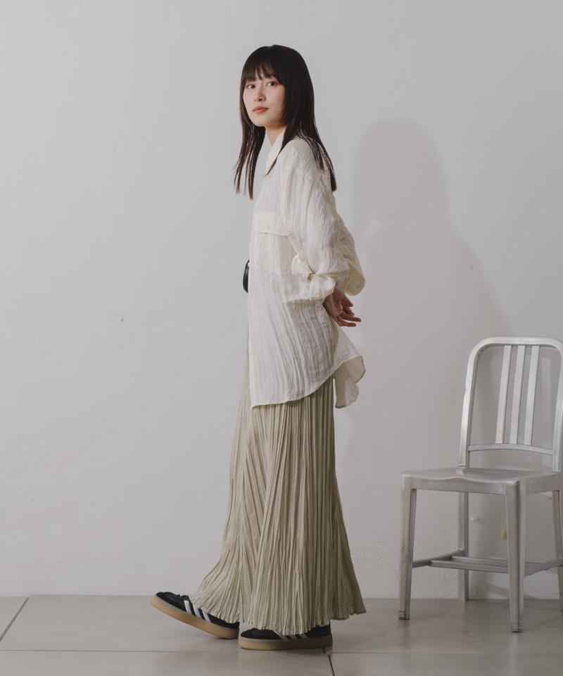 【Kastane】シアーシャイニープリーツスカート