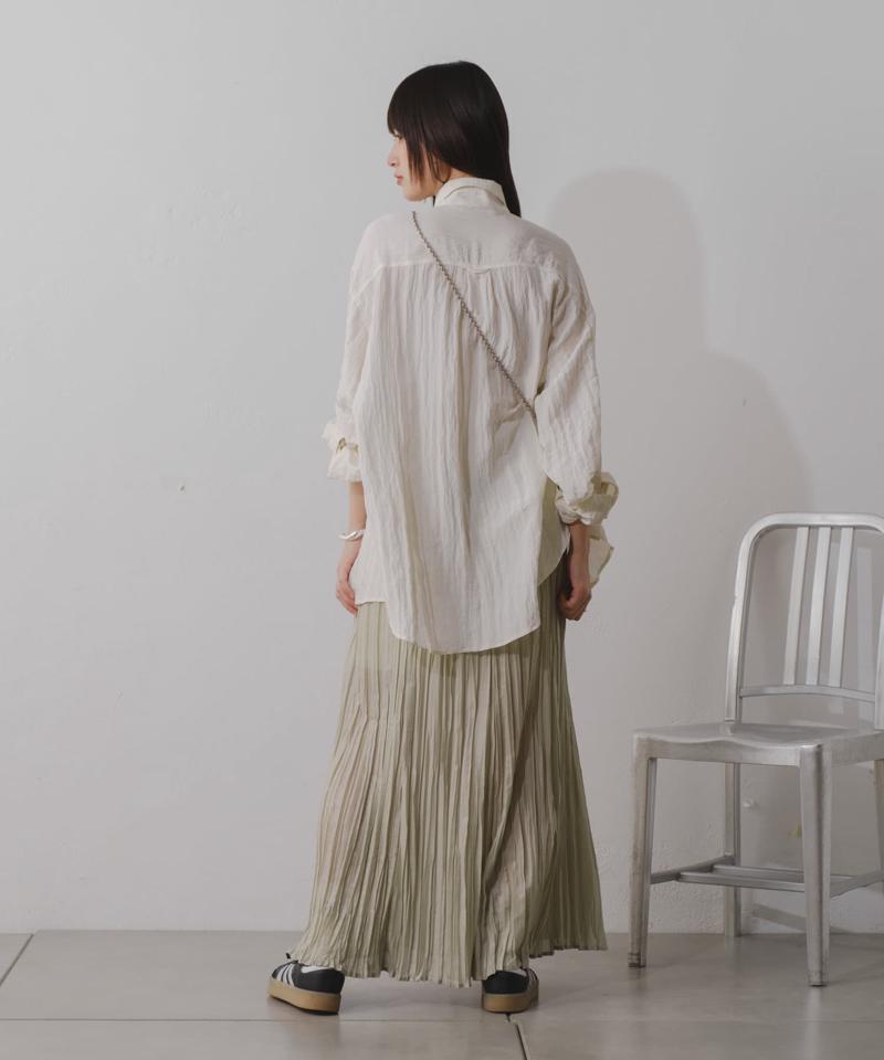 【Kastane】シアーシャイニープリーツスカート