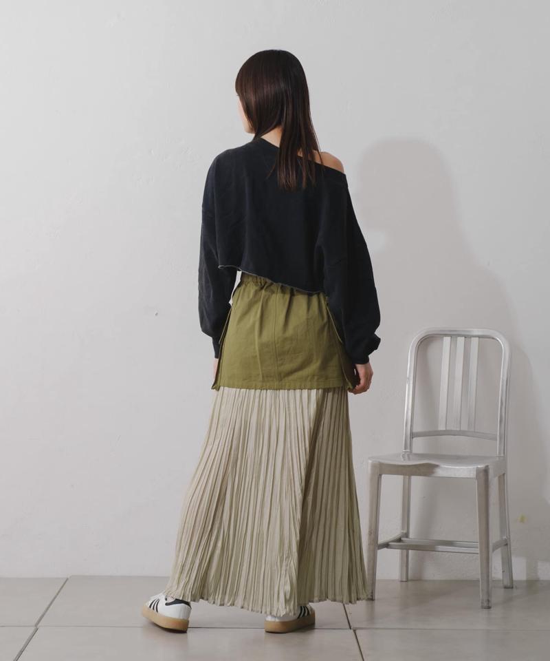【Kastane】シアーシャイニープリーツスカート