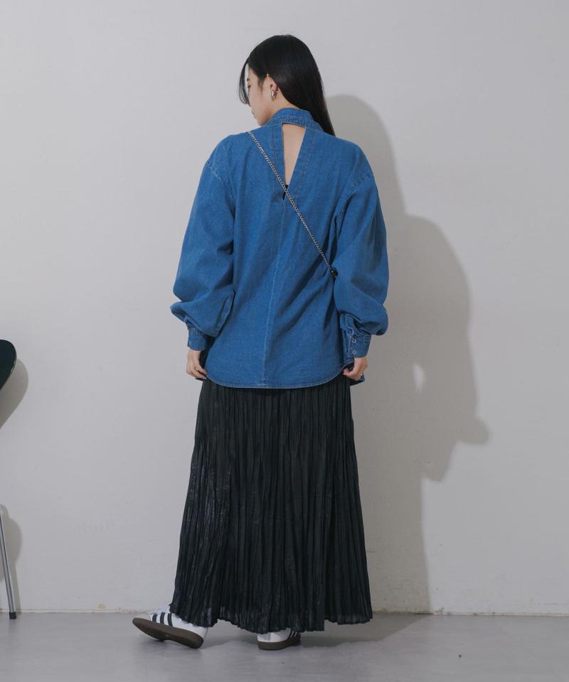 【Kastane】シアーシャイニープリーツスカート