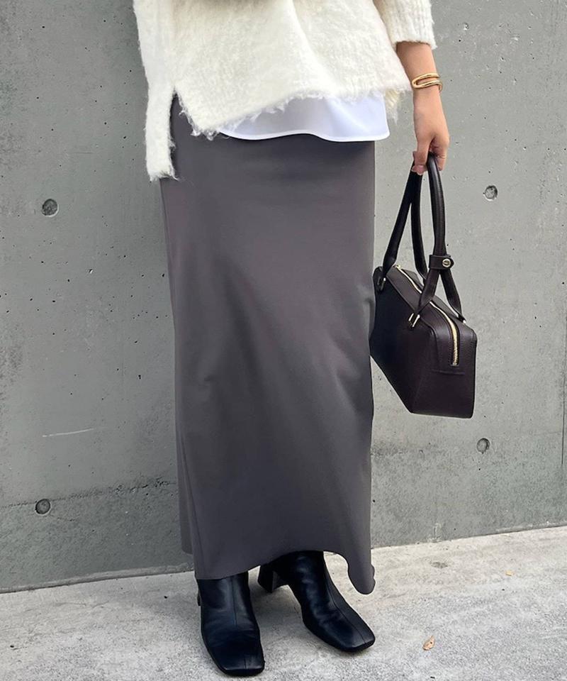 【ガランテ定番スカートに新色CGY登場】【3サイズ展開】ストレッチマキシタイトスカート2
