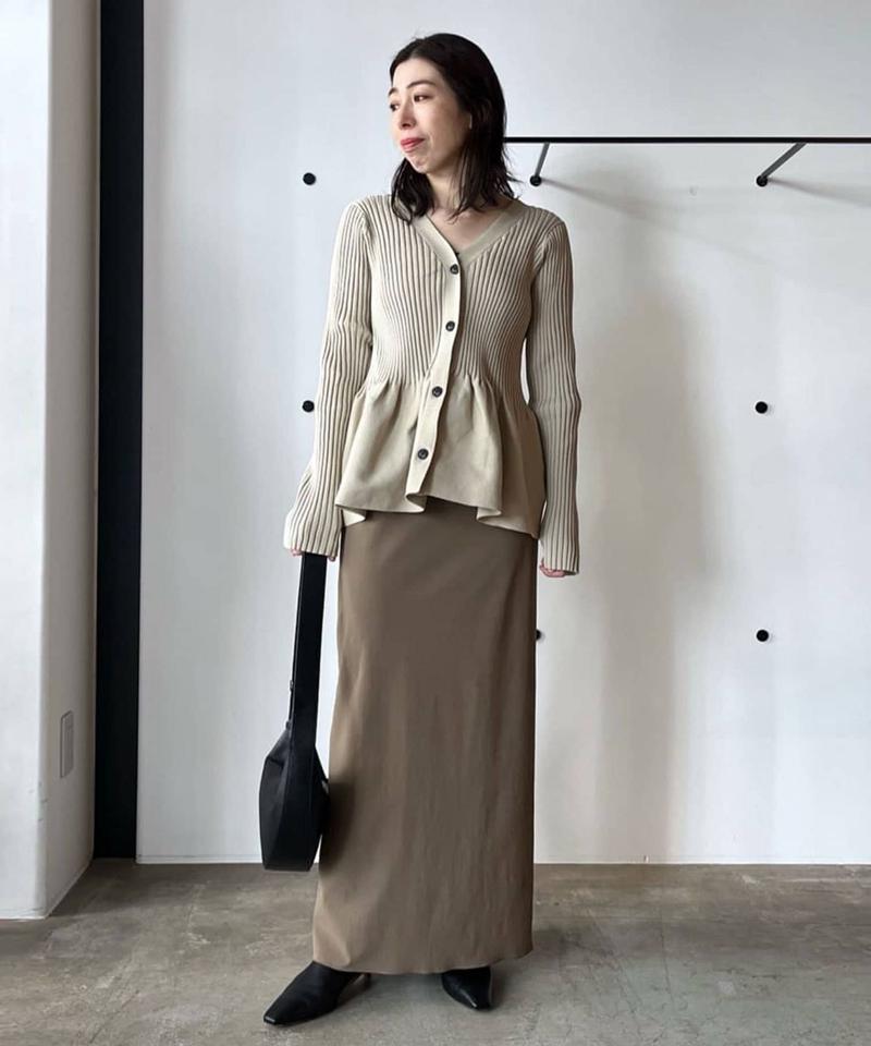 【ガランテ定番スカートに新色CGY登場】【3サイズ展開】ストレッチマキシタイトスカート2