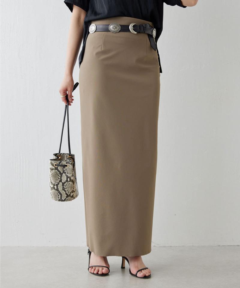 【ガランテ定番スカートに新色CGY登場】【3サイズ展開】ストレッチマキシタイトスカート2