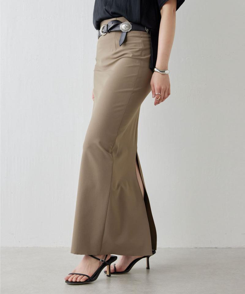 【ガランテ定番スカートに新色CGY登場】【3サイズ展開】ストレッチマキシタイトスカート2