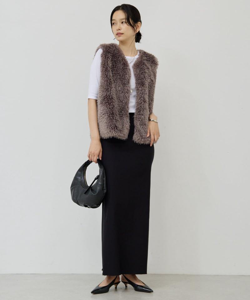 【ガランテ定番スカートに新色CGY登場】【3サイズ展開】ストレッチマキシタイトスカート2