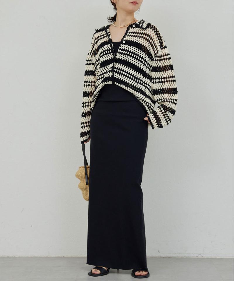 【ガランテ定番スカートに新色CGY登場】【3サイズ展開】ストレッチマキシタイトスカート2