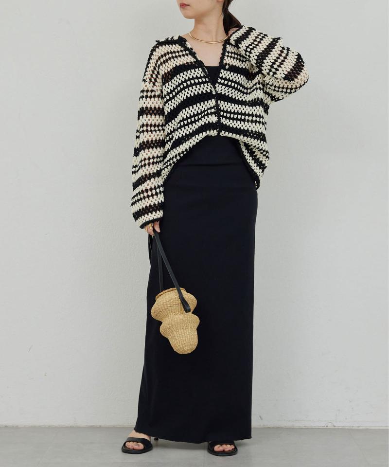 【ガランテ定番スカートに新色CGY登場】【3サイズ展開】ストレッチマキシタイトスカート2