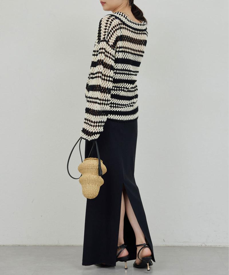 【ガランテ定番スカートに新色CGY登場】【3サイズ展開】ストレッチマキシタイトスカート2