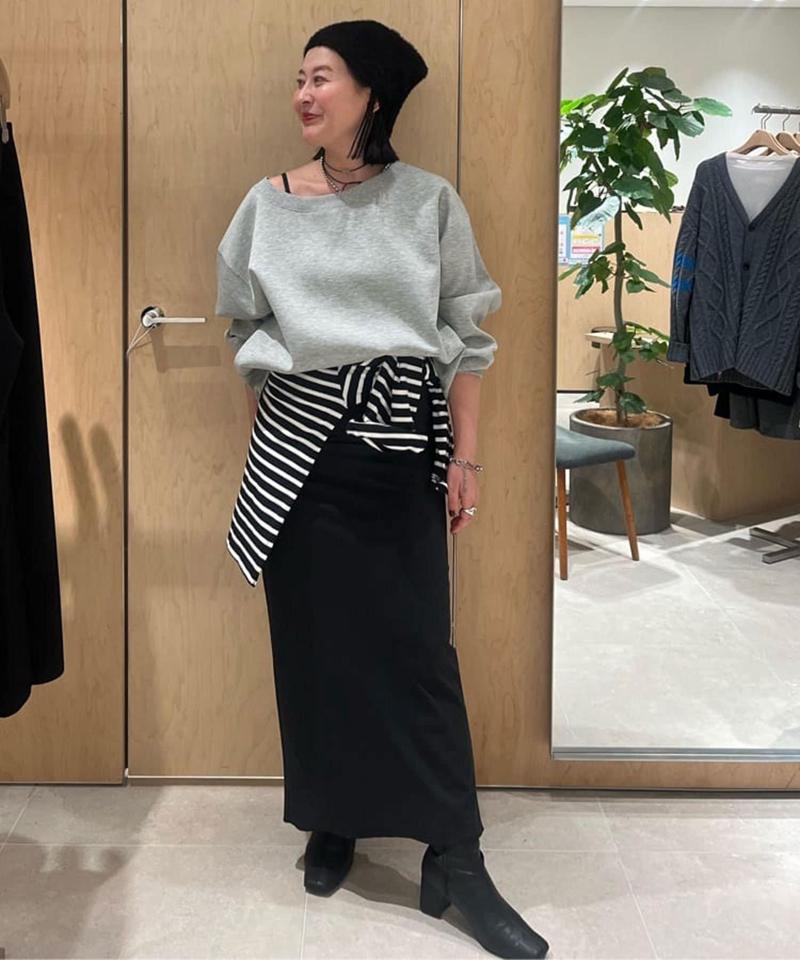 【ガランテ定番スカートに新色CGY登場】【3サイズ展開】ストレッチマキシタイトスカート2