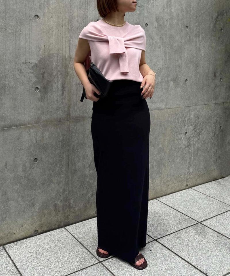 【ガランテ定番スカートに新色CGY登場】【3サイズ展開】ストレッチマキシタイトスカート2