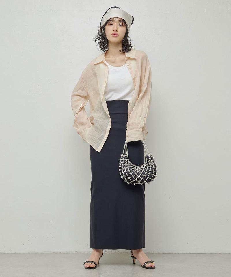 【ガランテ定番スカートに新色CGY登場】【3サイズ展開】ストレッチマキシタイトスカート2