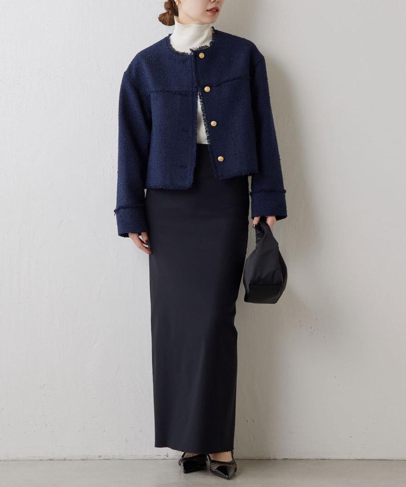 【ガランテ定番スカートに新色CGY登場】【3サイズ展開】ストレッチマキシタイトスカート2