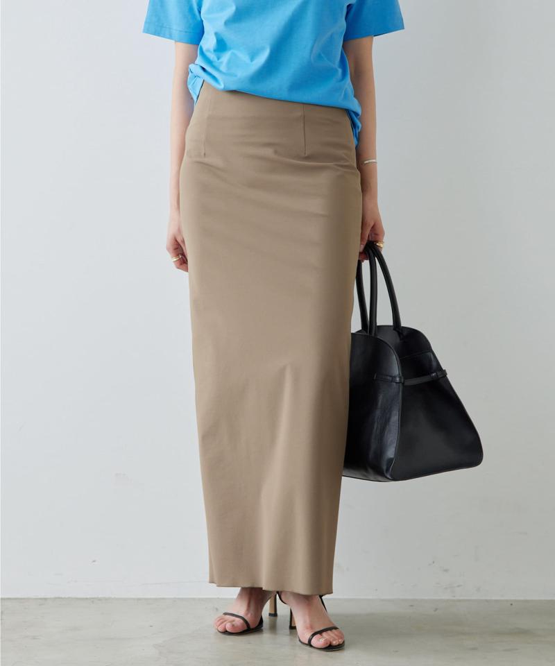 【ガランテ定番スカートに新色CGY登場】【3サイズ展開】ストレッチマキシタイトスカート2
