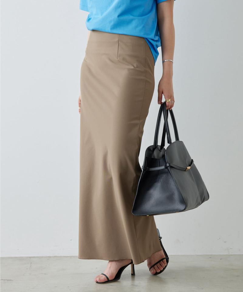 【ガランテ定番スカートに新色CGY登場】【3サイズ展開】ストレッチマキシタイトスカート2