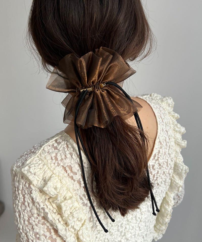 【新色追加】〈GOLDY/ゴールディ〉ドロストオーガンジーシュシュ