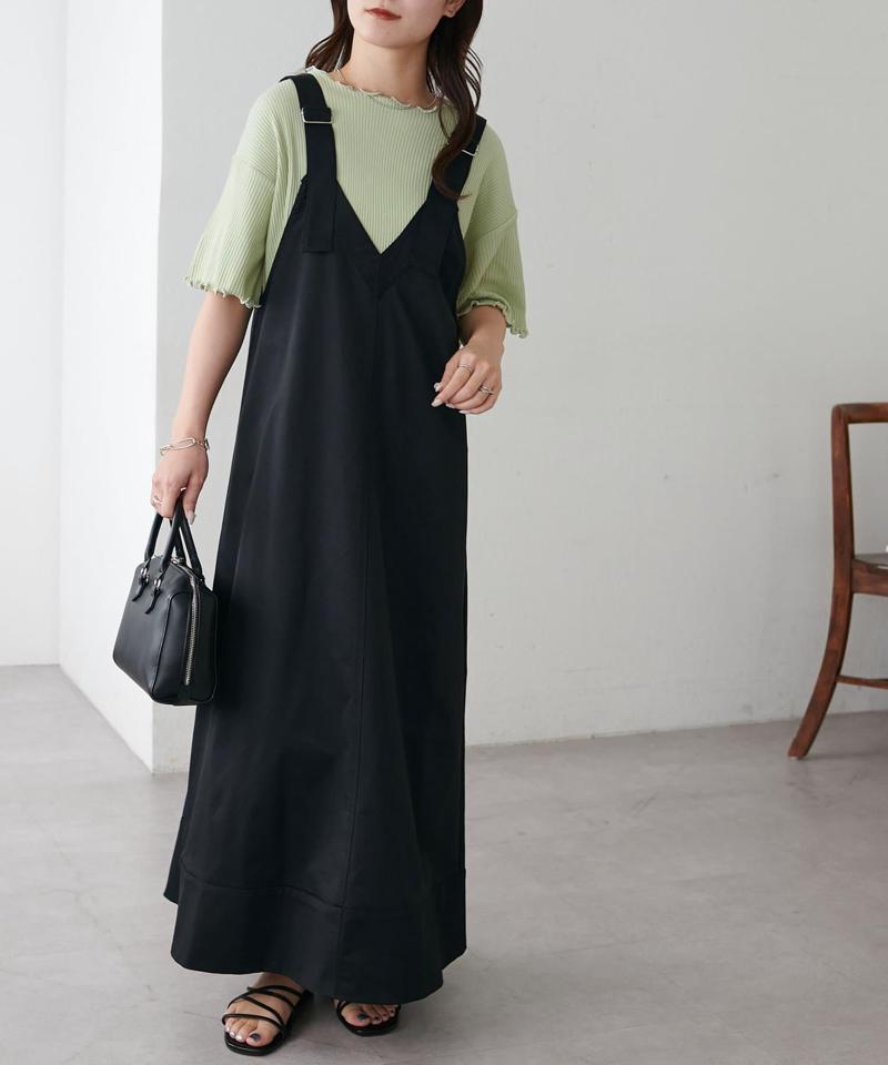 【二の腕カバーにも◎／22色展開】リブメローフレア5分袖≪WEB限定≫