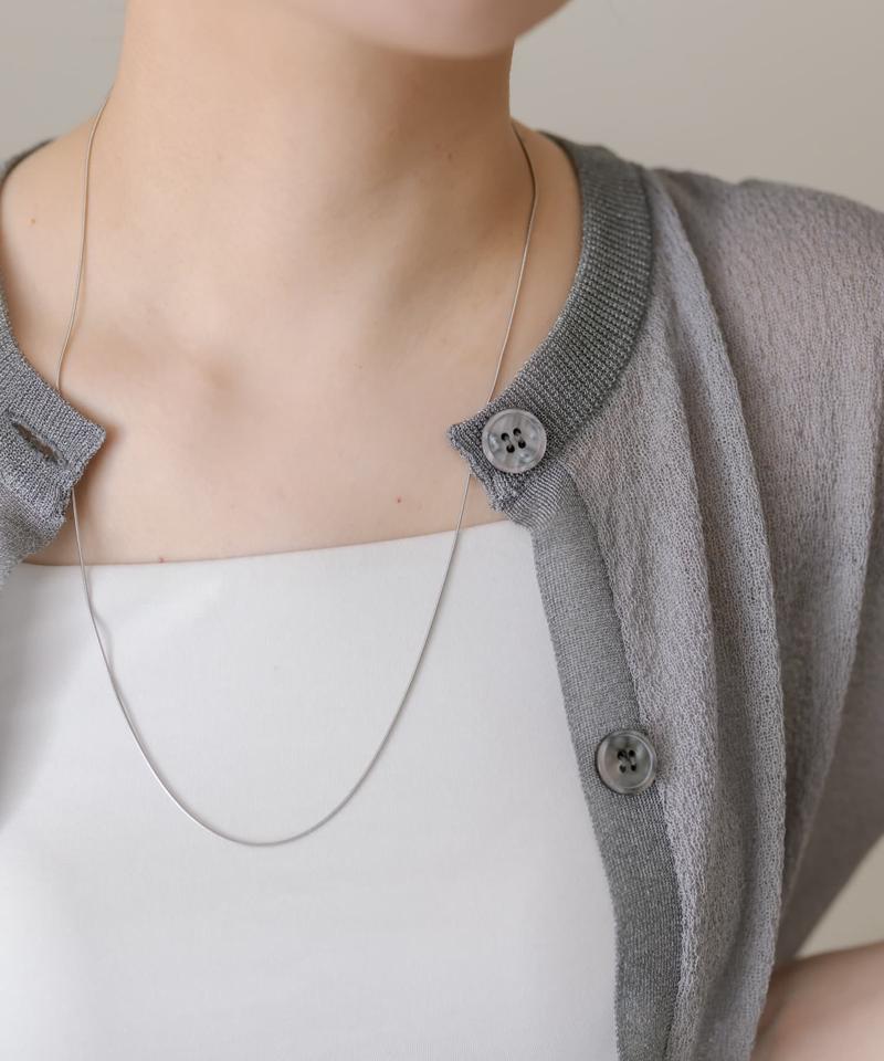 《金属アレルギー対応/ステンレス/通勤/シンプル》スネークY字ネックレス