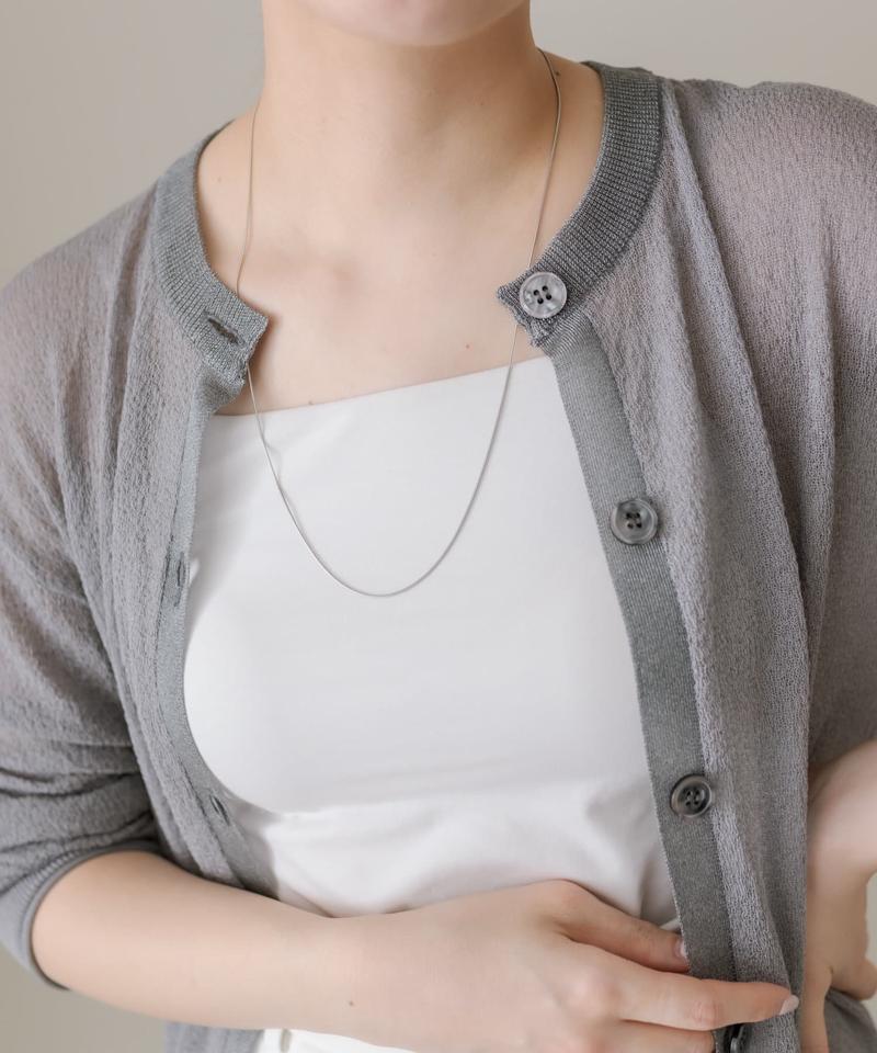 《金属アレルギー対応/ステンレス/通勤/シンプル》スネークY字ネックレス