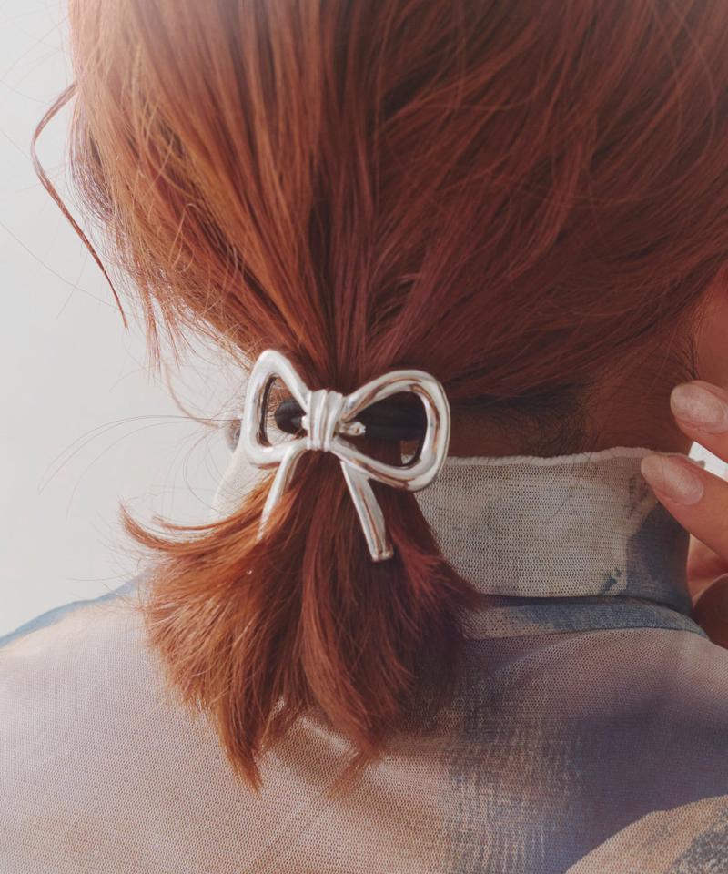 メタルリボンヘアゴム