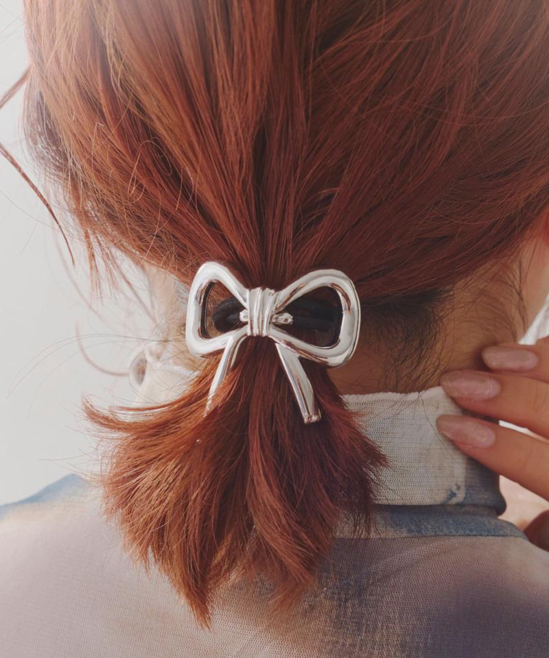 メタルリボンヘアゴム