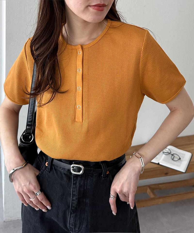 【29色展開/多色買い】ワッフルリングドット半袖Tシャツ《WEB限定》
