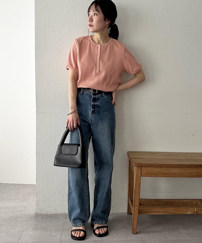【29色展開/多色買い】ワッフルリングドット半袖Tシャツ《WEB限定》