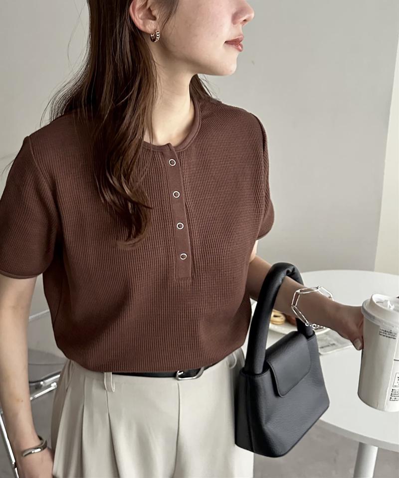 【29色展開/多色買い】ワッフルリングドット半袖Tシャツ《WEB限定》