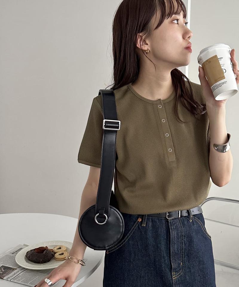 【29色展開/多色買い】ワッフルリングドット半袖Tシャツ《WEB限定》
