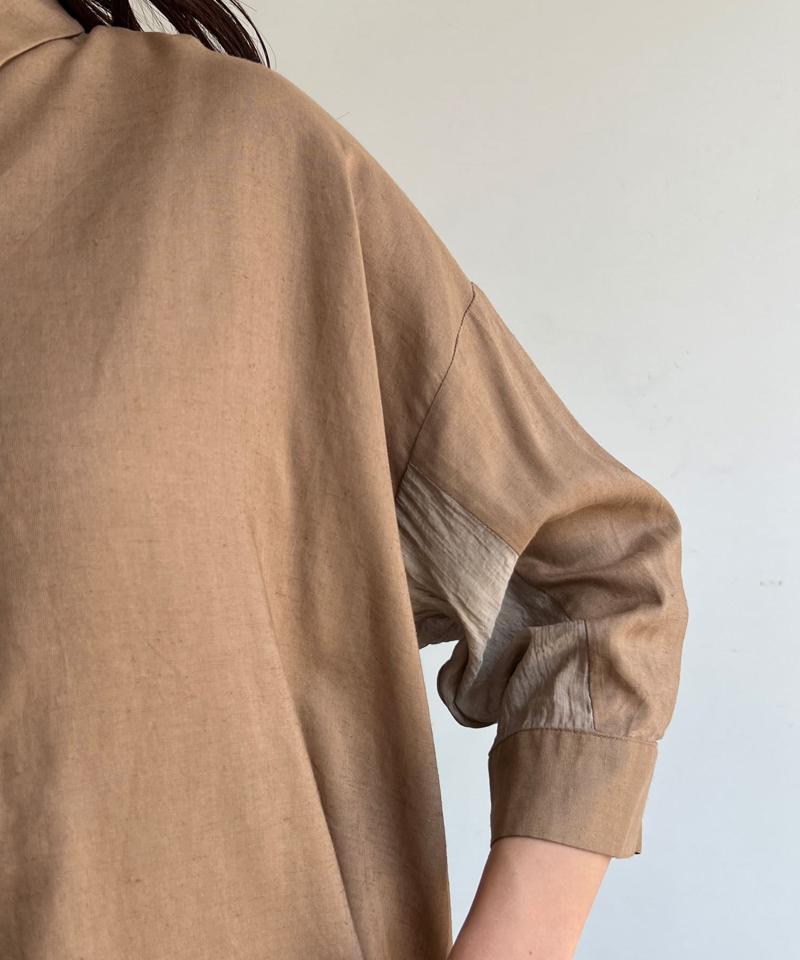 BACKシアーリネンシャツ