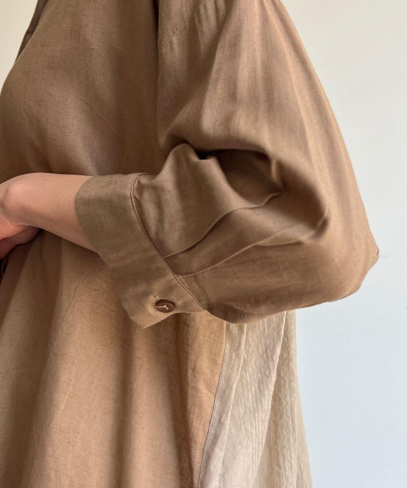 BACKシアーリネンシャツ