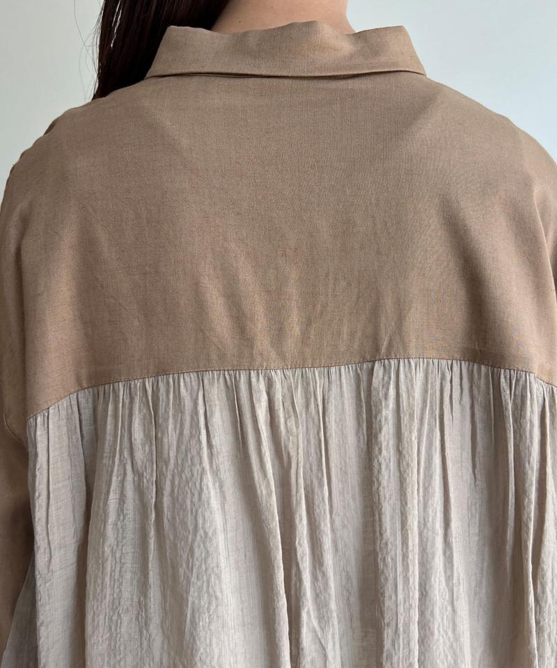 BACKシアーリネンシャツ