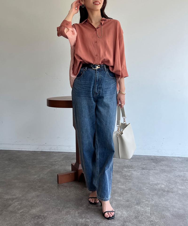 BACKシアーリネンシャツ