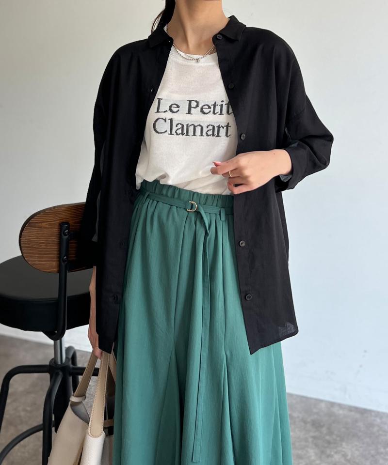 BACKシアーリネンシャツ